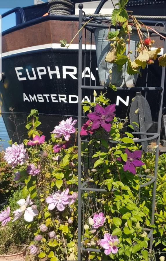 Wheelhouse Euphrate Houseboat Acomodação com café da manhã Diemerbrug Exterior foto